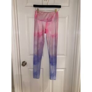 Goldsheep Leggings Pink Purple Pastel Tie Dye Size Small